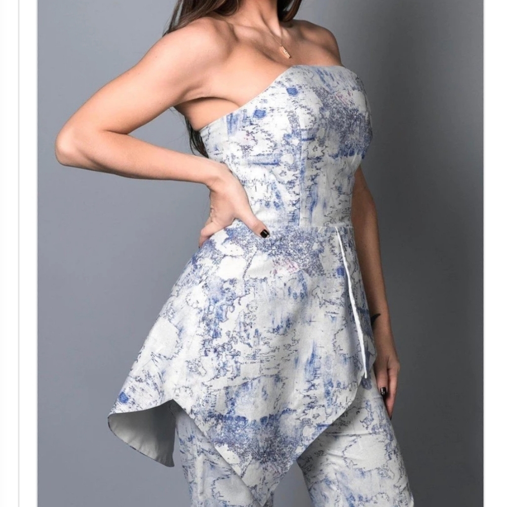 BYE Egreis asymmetrical abstract Adrienne top